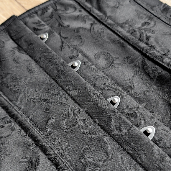 Dracula Clothing black brocade underbust corset, size 26 MEDIUM - Picture 3 of 7